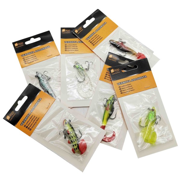 MIZOO FISHING ΤΕΧΝΗΤΟ ΔΟΛΩΜΑ ΣΙΛΙΚΟΝΗΣ ΨΑΡΑΚΙ ΣΥΡΤΗΣ ΔΙΑΦΟΡΑ ΣΧΕΔΙΑ 8CM